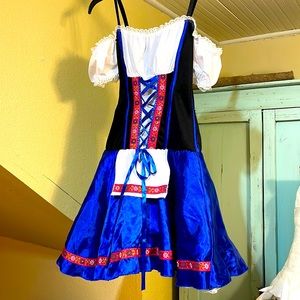 Costume. Octoberfest. German beer waitress